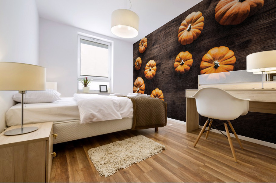 Orange pumpkins  Mural print