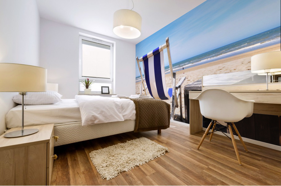 Striped deck chair Mural print