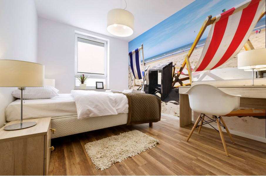 Two deck chairs Mural print