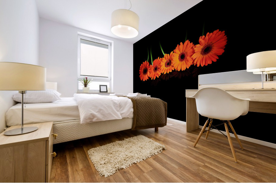 More orange Mural print