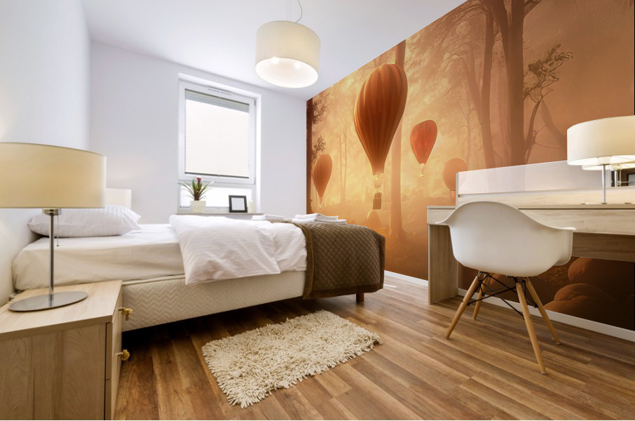 Orange forest Mural print