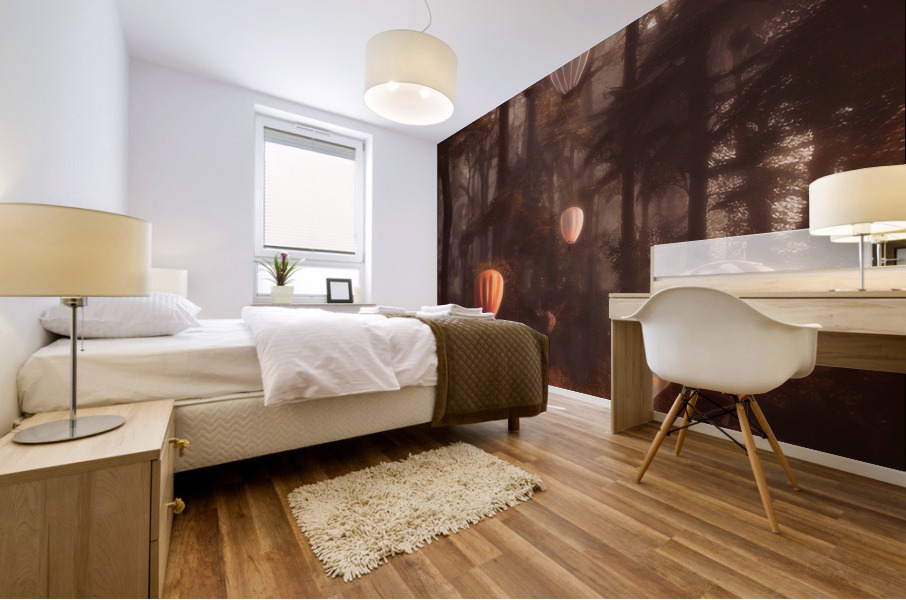 In the woods Mural print