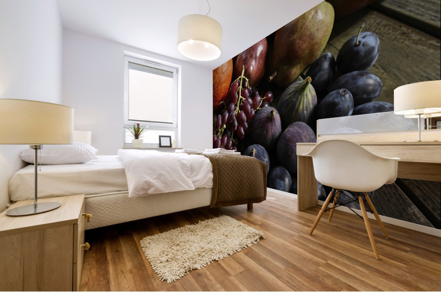 Rainbow fruits Mural print