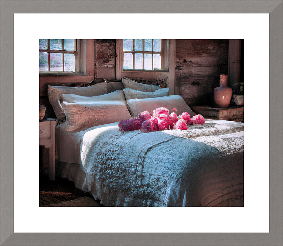 Romantic bedroom Picture Frame print