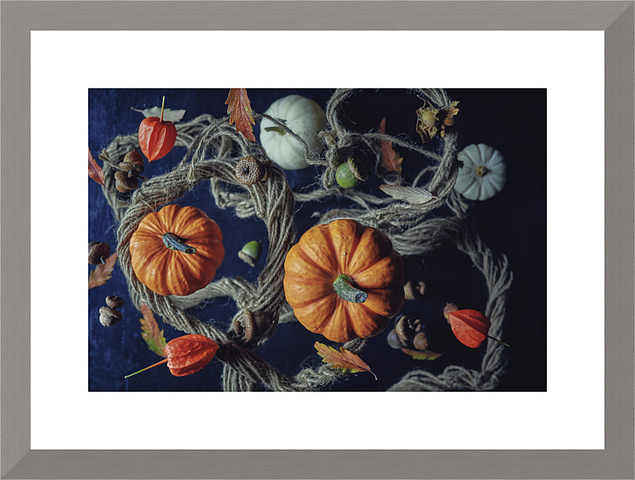 Floating pumpkins  Picture Frame print
