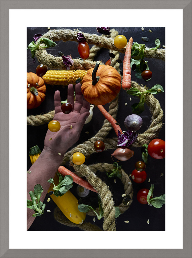 Floating food I  Picture Frame print