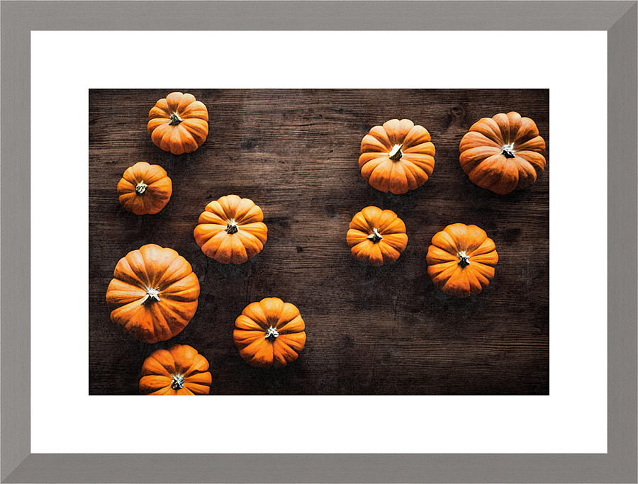 Orange pumpkins  Picture Frame print