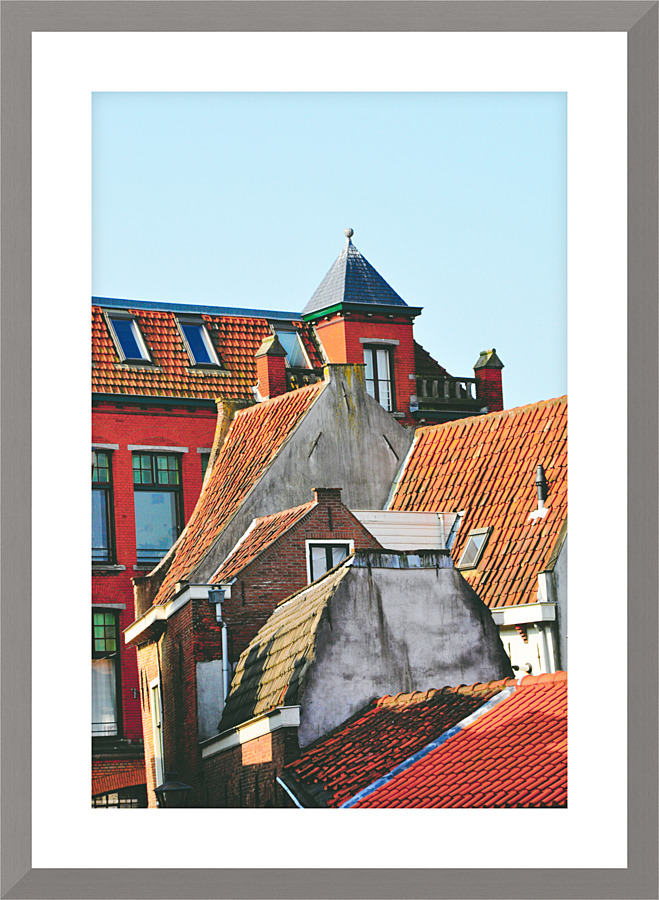 Up on the roof Picture Frame print