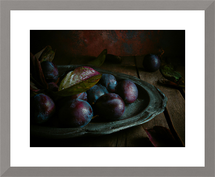Dark plums I Picture Frame print