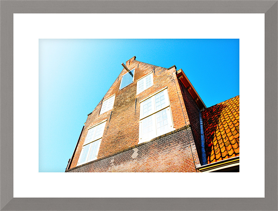 Red brick warehouse Picture Frame print