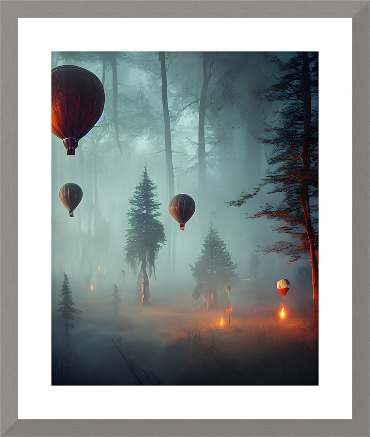 Campfire Picture Frame print