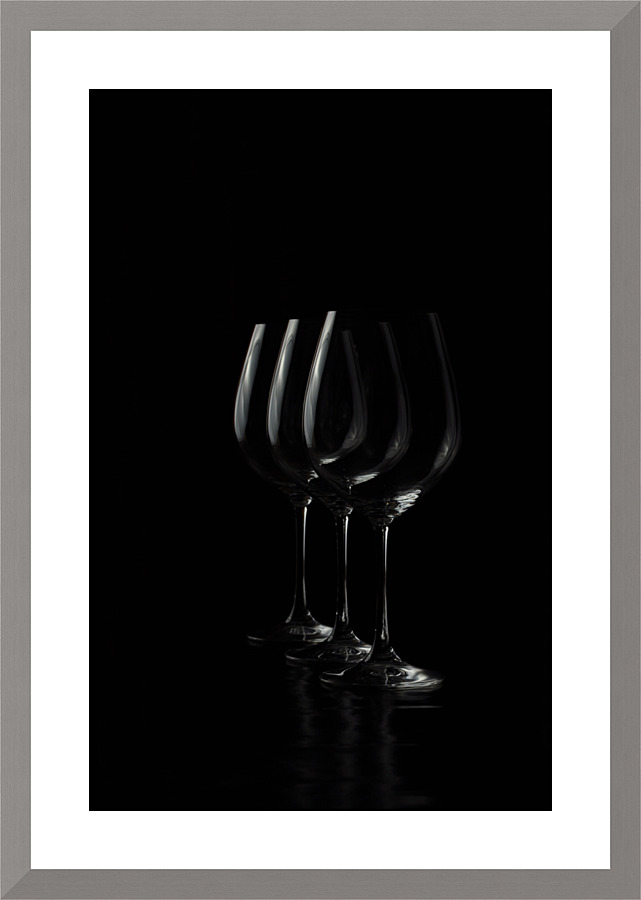 Three wine glasses Picture Frame print