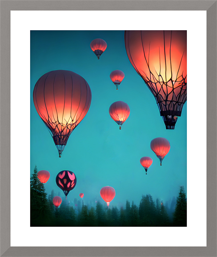 Red balloons Picture Frame print