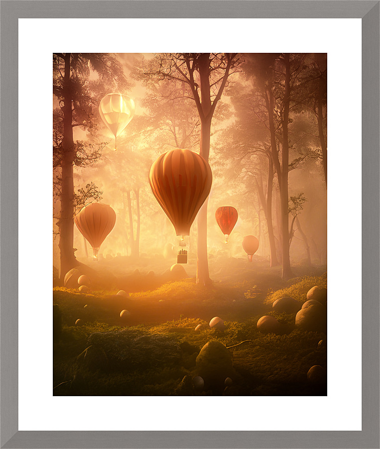 Orange forest Picture Frame print