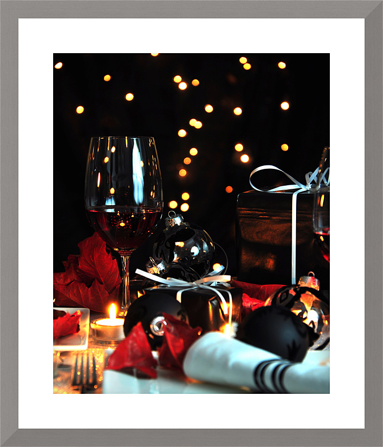 Red and black Picture Frame print