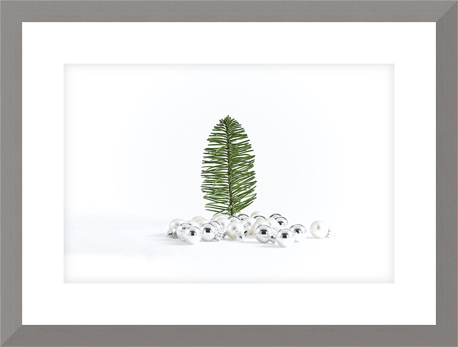 Blue and silver Picture Frame print