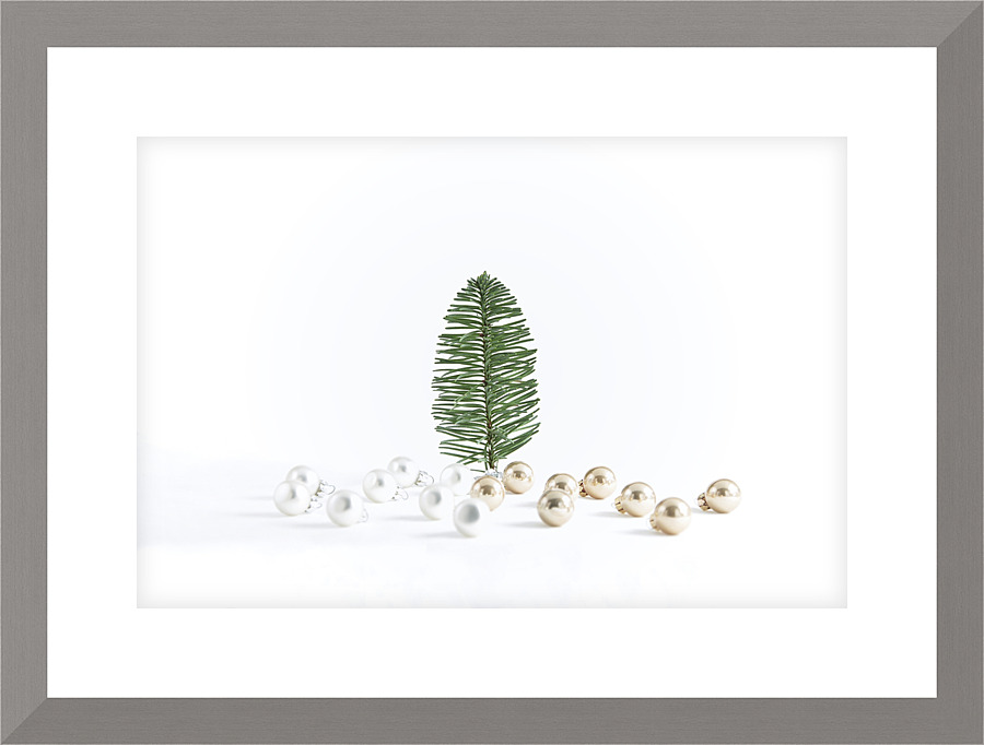 Gold and white Picture Frame print