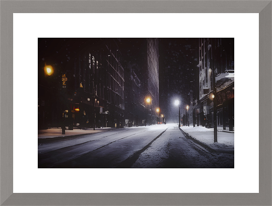Snow in NY Picture Frame print