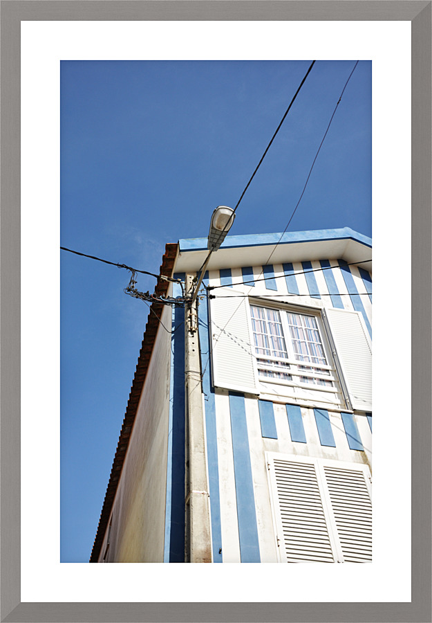 Striped house Picture Frame print