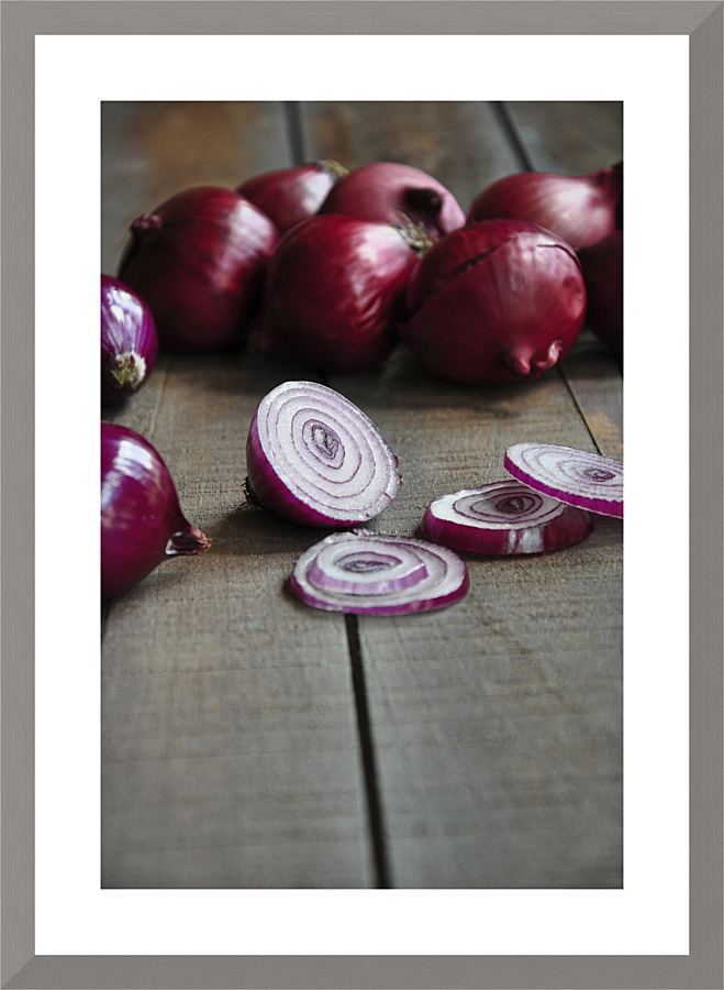 Red rings Picture Frame print