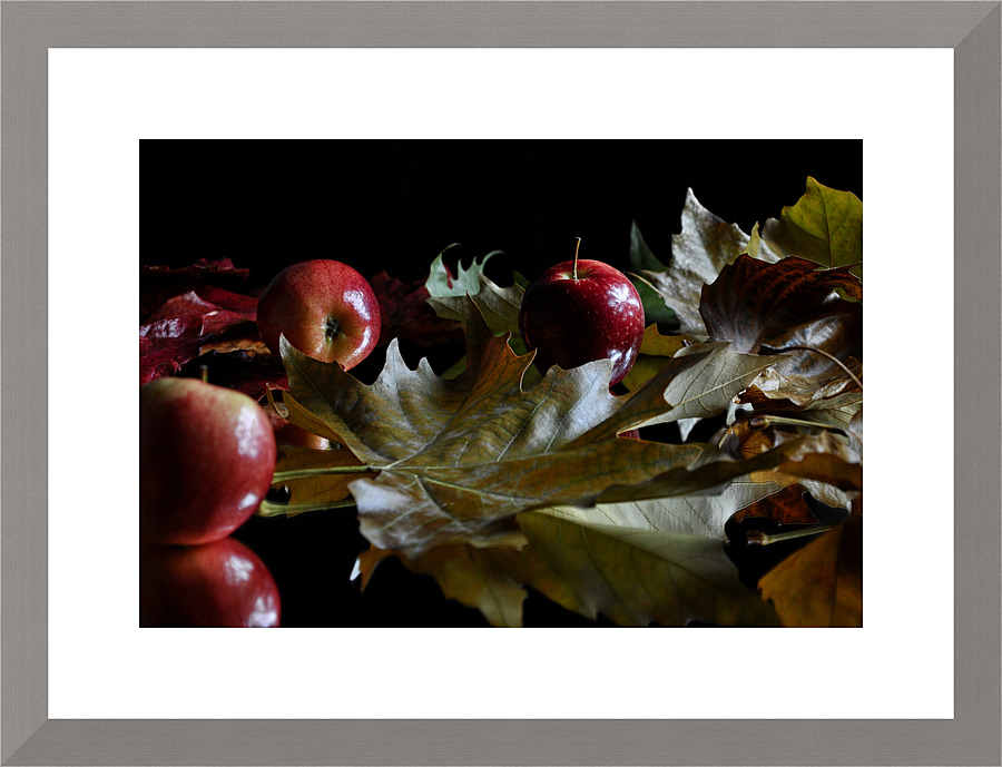 Three Apples Picture Frame print