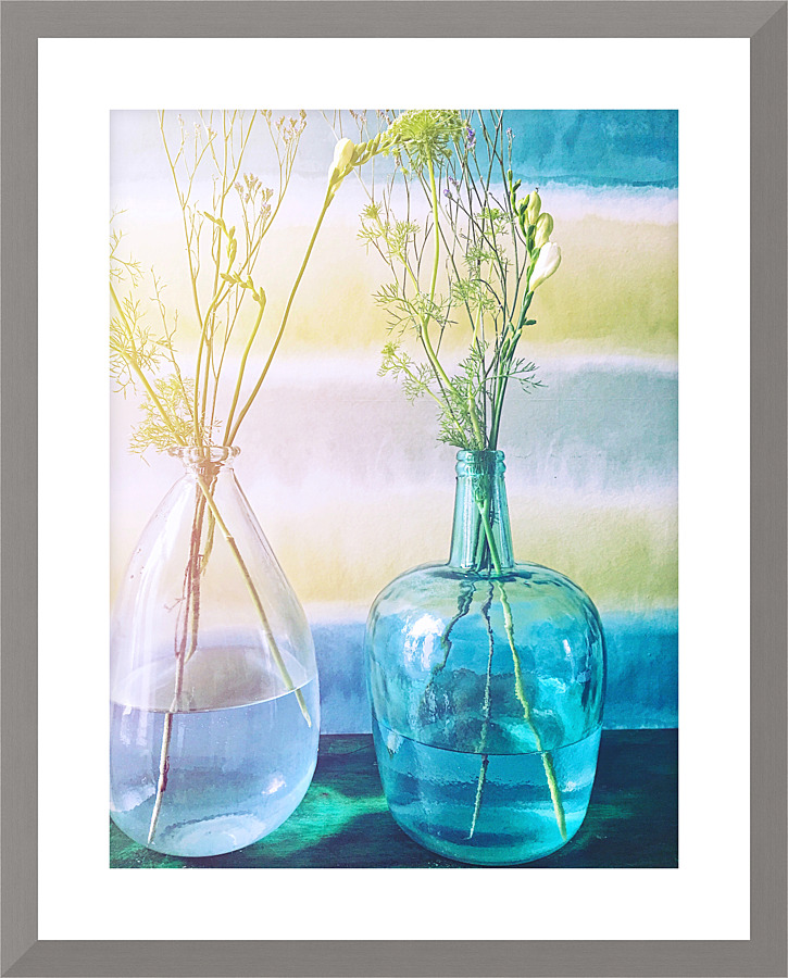 Vases With Flowers Picture Frame print