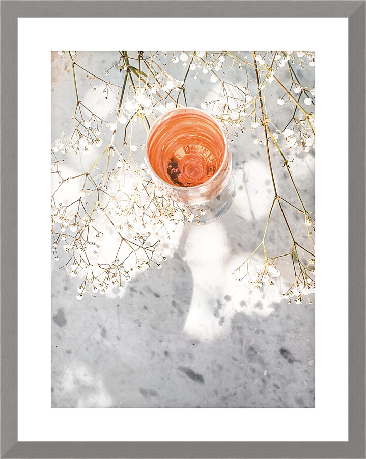 Peach bubbles III Picture Frame print