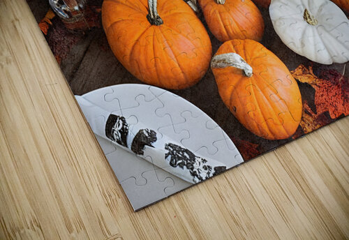 Colorful pumpkins on table Thevectoryfloor puzzle