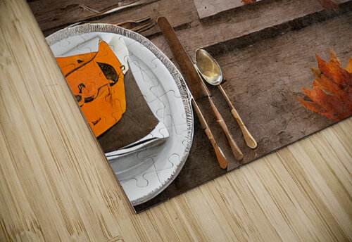 Orange pumpkins on table Thevectoryfloor puzzle