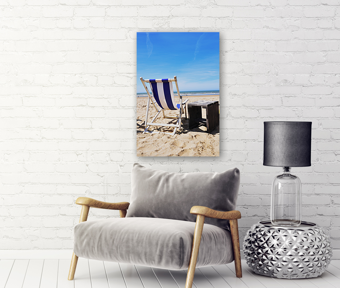 Striped deck chair Reproduction