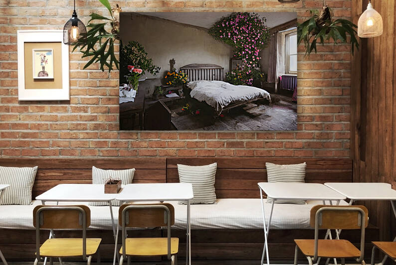 Bedroom with flowers III by Thevectoryfloor