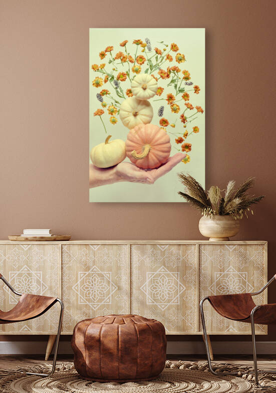 Floating pumpkin II by Thevectoryfloor