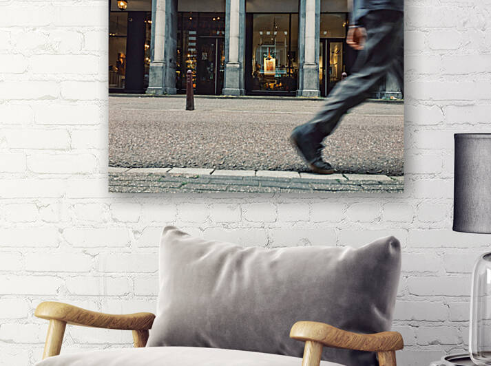 Man in street in Amsterdam The Netherlands by Thevectoryfloor