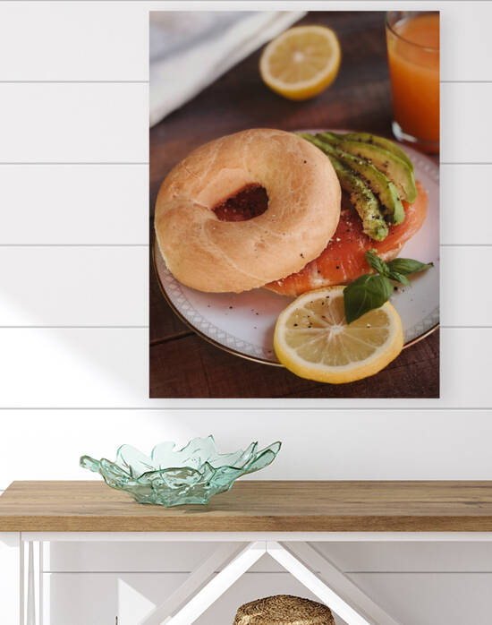 Bagel with avocado and salmon II by Thevectoryfloor