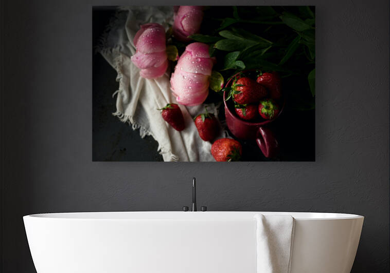 Strawberries & Peonies by Thevectoryfloor