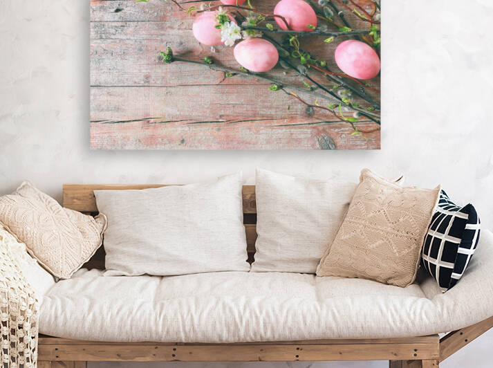 Pink eggs and twigs II by Thevectoryfloor