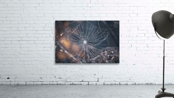 Delicate Spiders Web in Winter Wall Preview