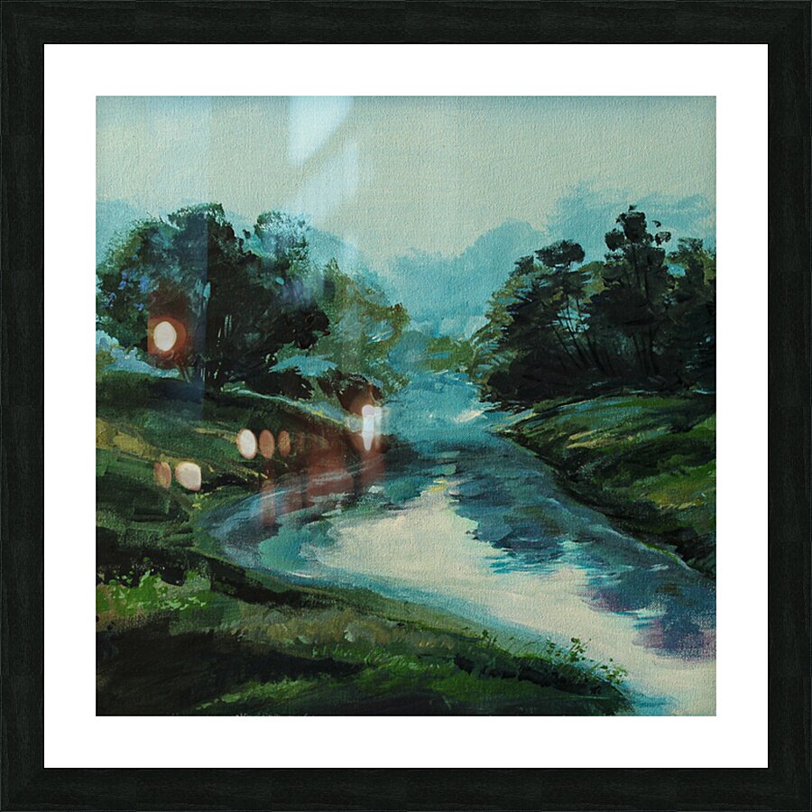 The Moonlit River Picture Frame Printing