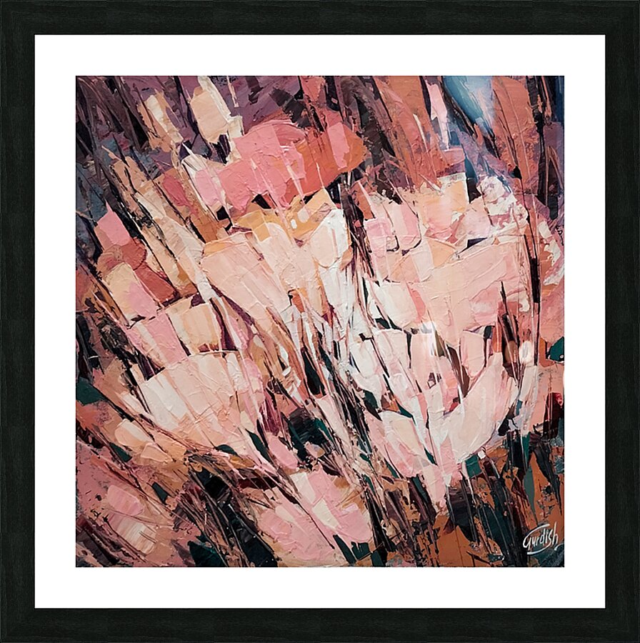 Soft Dancing Petals Picture Frame Printing