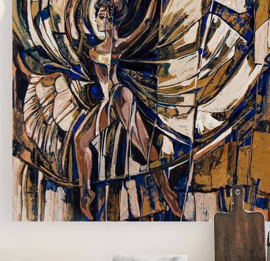 Belly dance  woman painting by Gurdish Pannu India