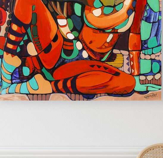 Painting of Belly Dancer by Gurdish Pannu India
