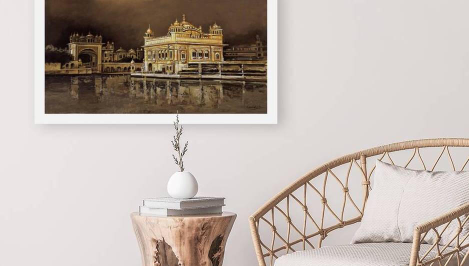 Sri Harmandir Sahib Painting The Golden Temple- Sikh Art by Gurdish Pannu India