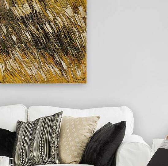 Golden wind abstract art by Gurdish Pannu India
