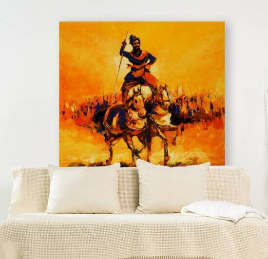 Singh of Anandpur Sahib Sikh art by Gurdish Pannu India