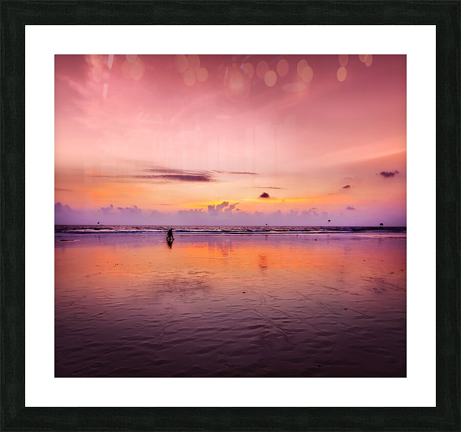 Romantic sunset Goa India Picture Frame print