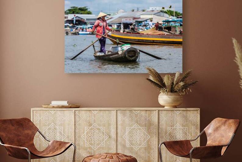Floating market in Mekong river delta by Dmitry Rukhlenko