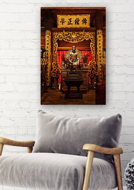 Confucius statue at the Temple of Literature Hanoi by Dmitry Rukhlenko