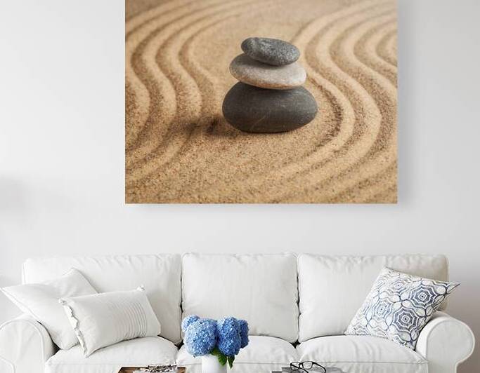 Japanese Zen stone garden by Dmitry Rukhlenko