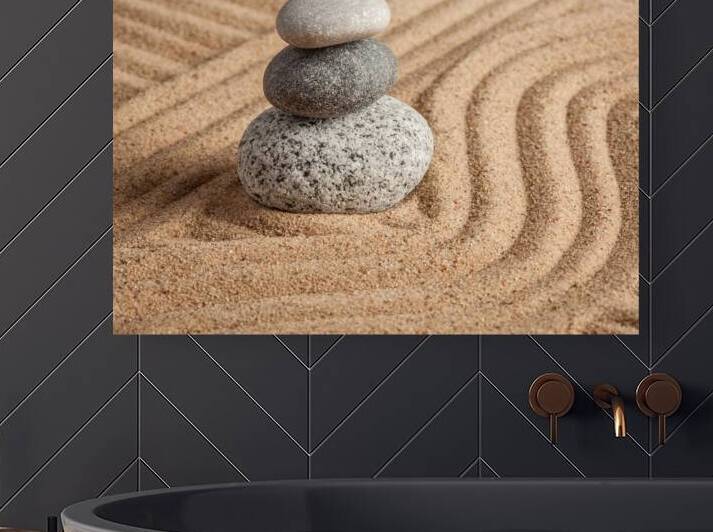 Japanese Zen stone garden by Dmitry Rukhlenko