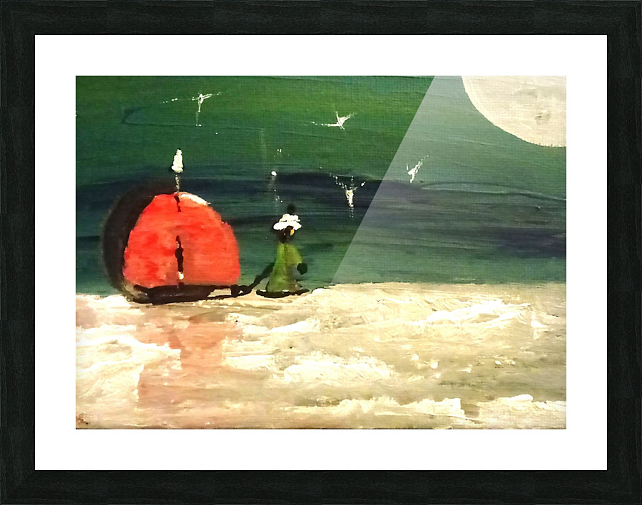 Girl on Ice Picture Frame print